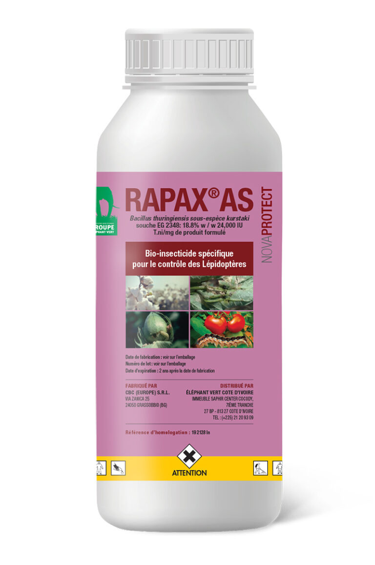 Rapax AS : Insecticide pour coton, maïs, maraîchage et vigne